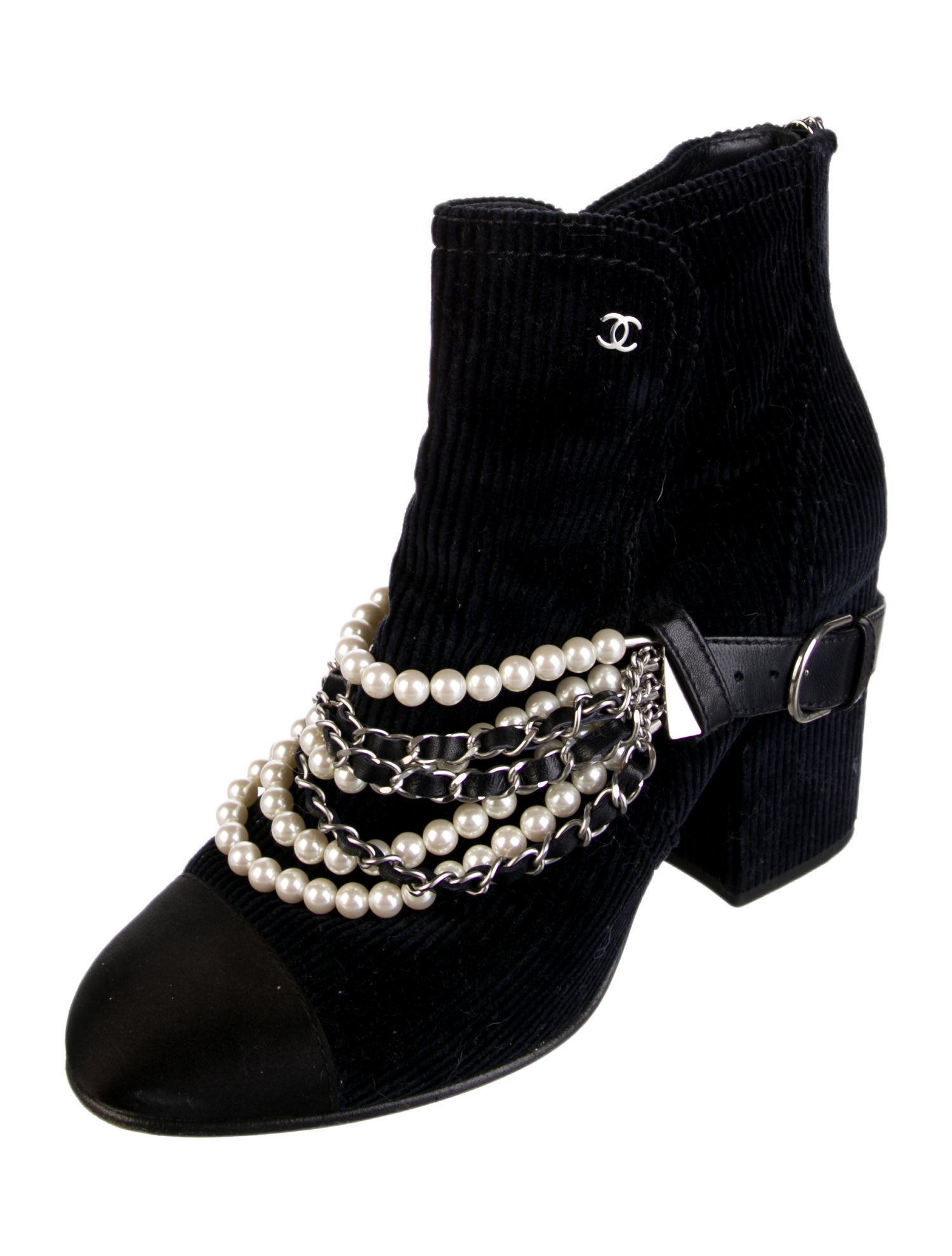 Chanel 2018 Paris-Hamburg Corduroy Boots